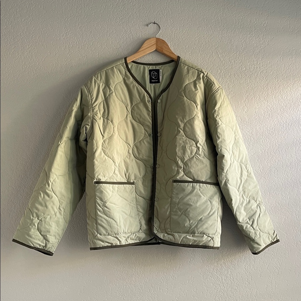 Original Use Light Olive Quilted Jacket